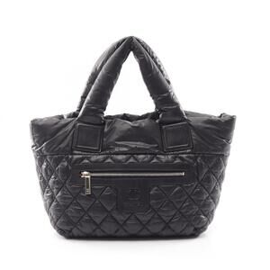 CHANEL Black Leather Tote Bag